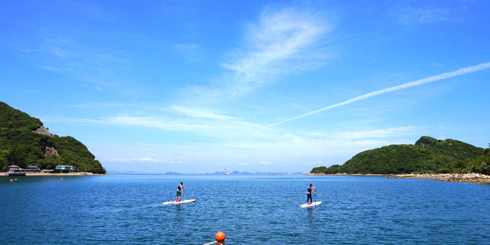 瀬戸内海の海で遊べるSUP