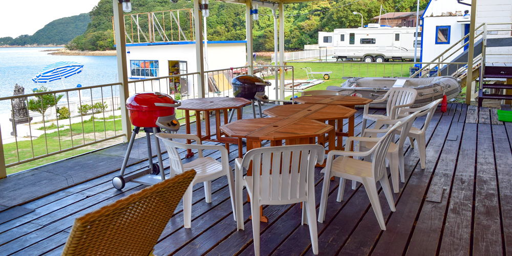 瀬戸内海 小豆島の海沿い手ぶらbbq シータイガーアイランドイン小豆島