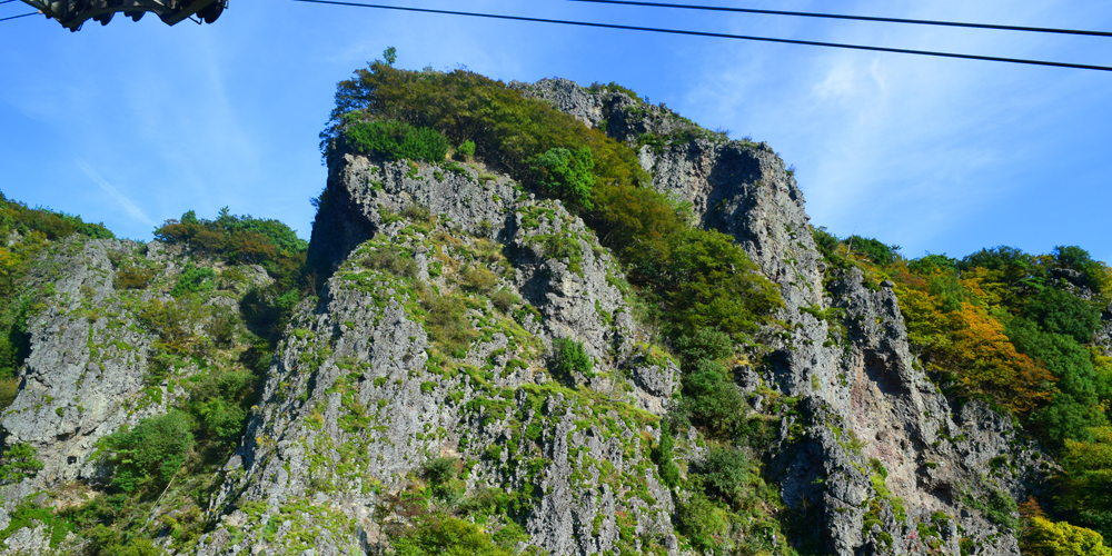 寒霞渓の壮大な渓谷