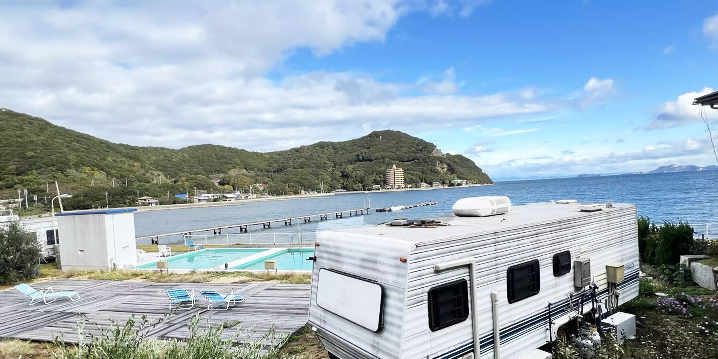 「シータイガーアイランドイン小豆島」の海が見えるお部屋「トレーラーハウス」